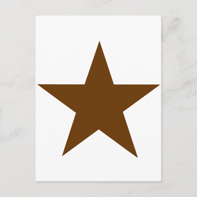 Star Brown The MUSEUM Zazzle Gifts Postcard (Front)