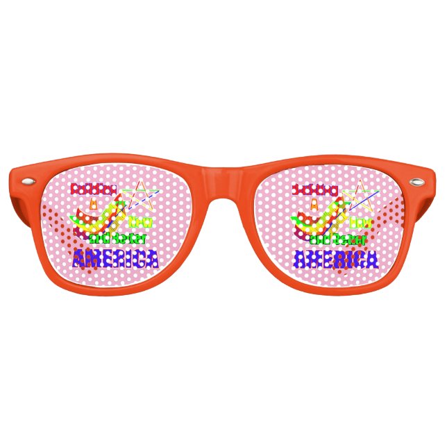 Star Building AMERICA jGibney The MUSEUM Zazzle Retro Sunglasses (Front)