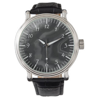Star Burst Black Agate, Cool Natural Stone Unique Watch