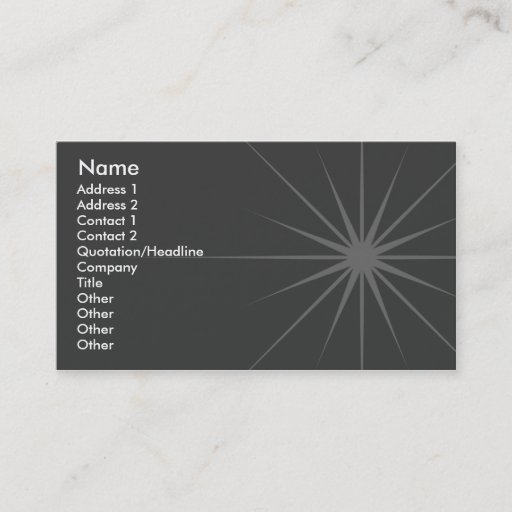 Customizable Star - Business Business Card Template
