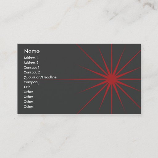 Customizable Star - Business Business Cards