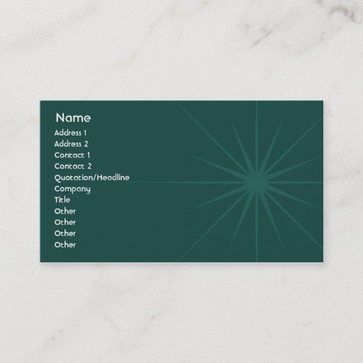 Customizable Star - Business Business Card