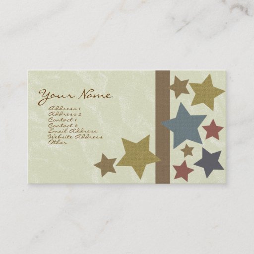 Customizable Star Business Card