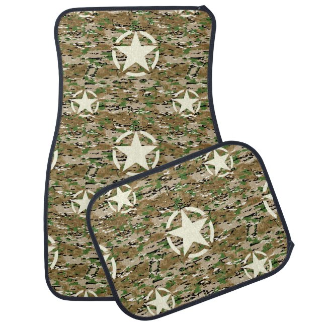 Star Camouflage Style Car Floor Mat (Set)