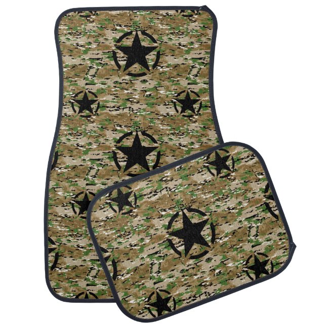 Star Camouflage Style Car Mat (Set)