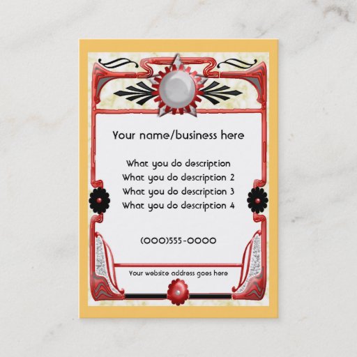 Customizable star card business card templates