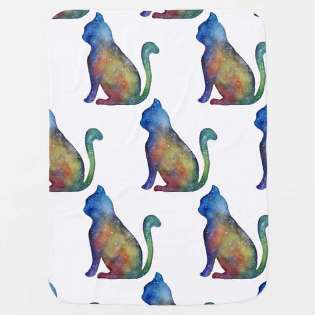 Star Cat Baby Blanket (Front)