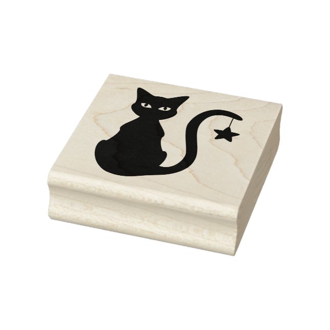 Star Cat Rubber Stamp (Stamp)