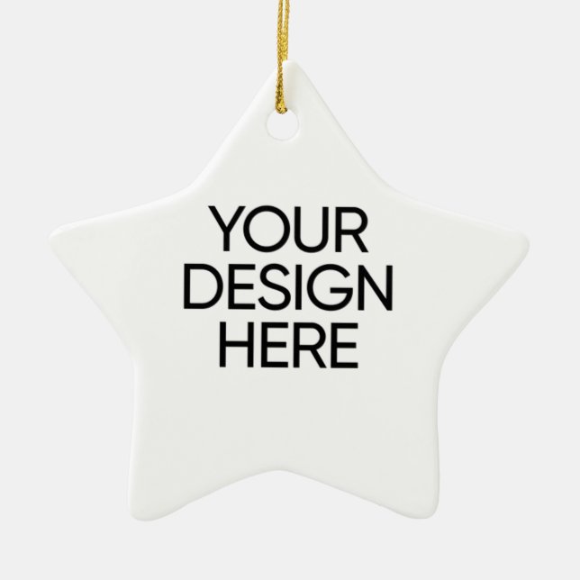 Star Ceramic Ornament (Front)