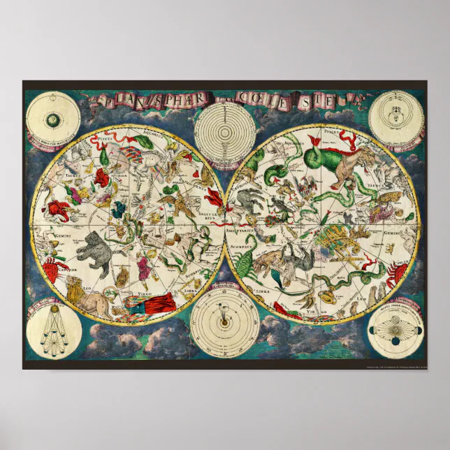 Star Chart Celestial Map Vintage Astronomy | Zazzle