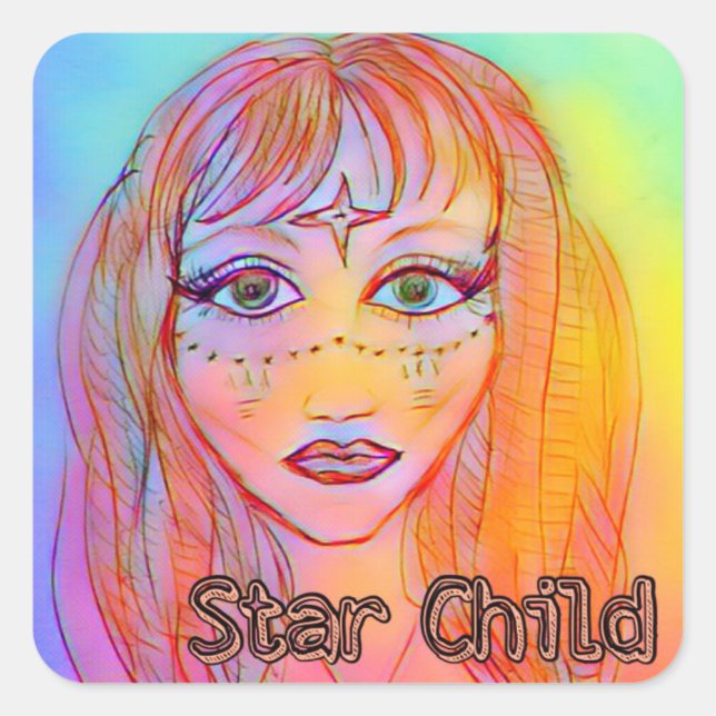 Star Child Scrapbooking Stickers (Front)