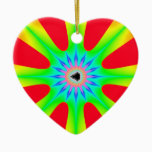 Star Christmas Fractal Ceramic Ornament