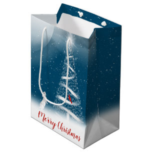 Star Christmas Tree and Moon Medium Gift Bag