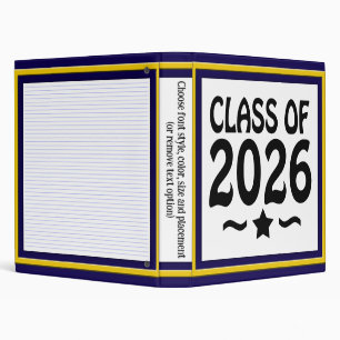Star Class of 2026 Graduation 3 Ring Binder