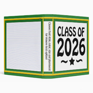 Star Class of 2026 Graduation 3 Ring Binder