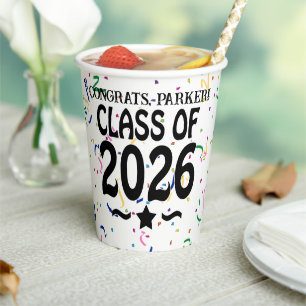 Star Class of 2026 Graduation Paper Cups