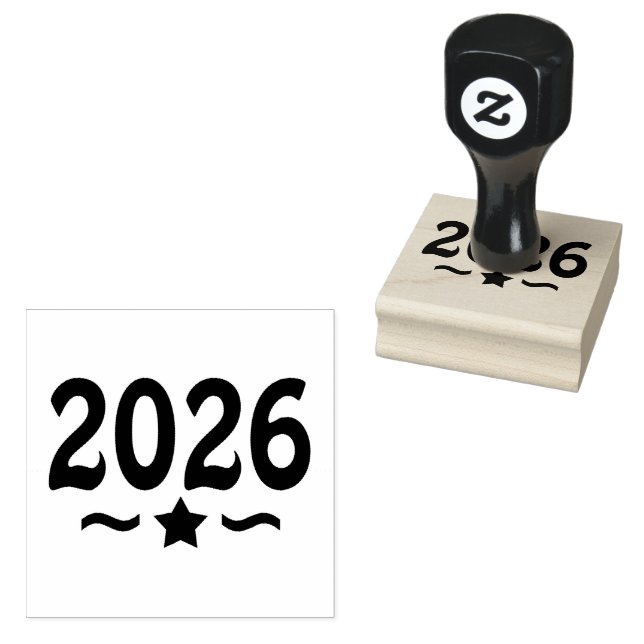 Star Class of 2026 Graduation Rubber Stamp (Stamped)