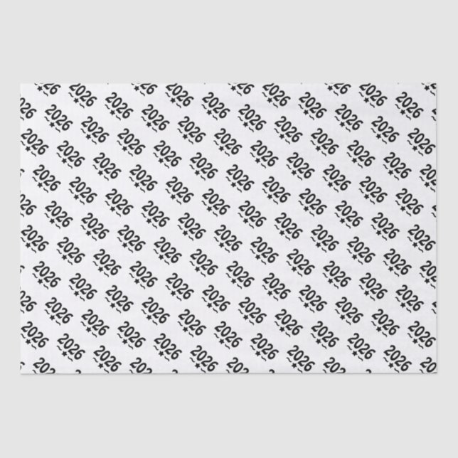 Star Class of 2026 Graduation Tissue Paper (Front)