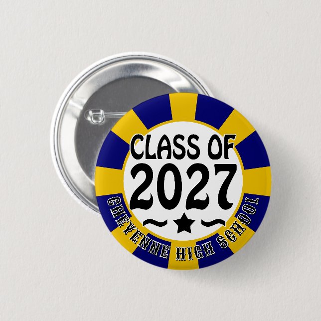Star Class of 2027 Graduation Button (Front & Back)