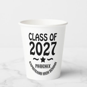 Star Class of 2027 Graduation Paper Cups