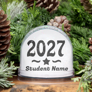 Star Class of 2027 Graduation Snow Globe