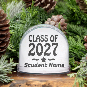 Star Class of 2027 Graduation Snow Globe