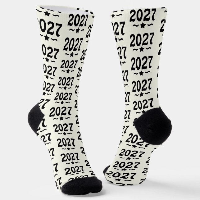 Star Class of 2027 Graduation Socks (Angled)