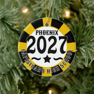 Star Class of 2027 Photo Graduation Ceramic Ornament