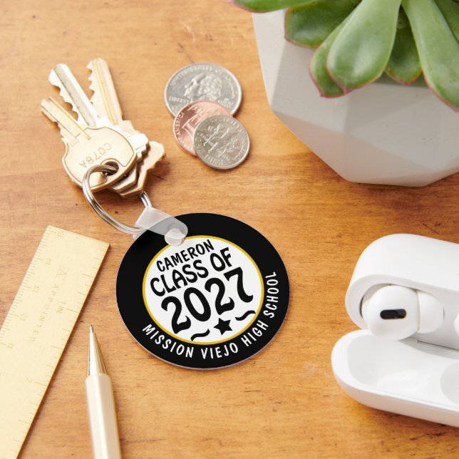 Star Class of 2027 Photo Graduation Keychain (Desk)