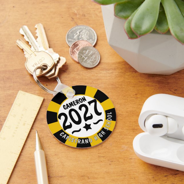 Star Class of 2027 Photo Graduation Keychain (Desk)