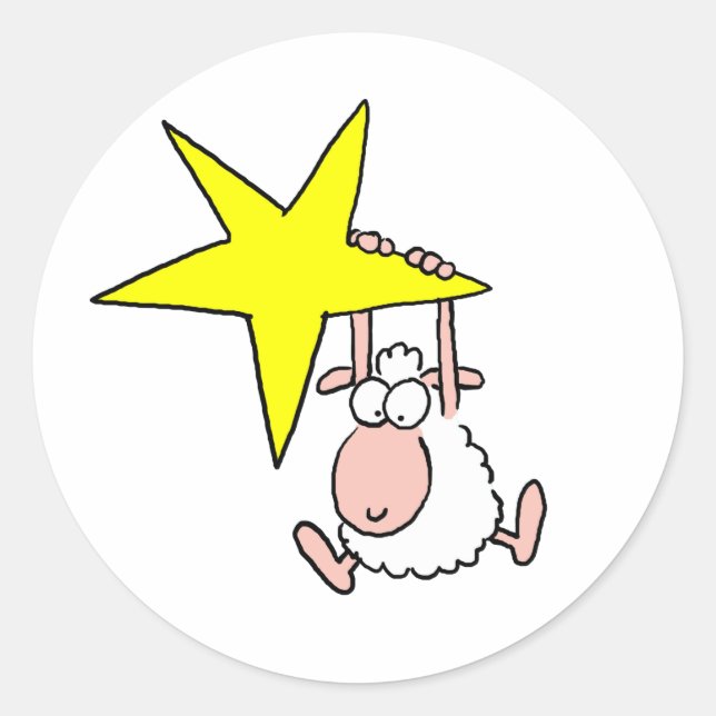 star classic round sticker (Front)