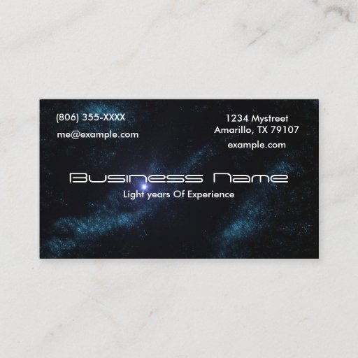 Customizable Star Cluster Business Card
