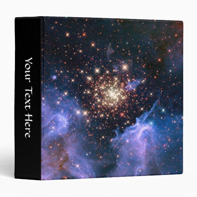 Star Cluster NGC 3603 (Hubble) 3 Ring Binder (Front/Spine)