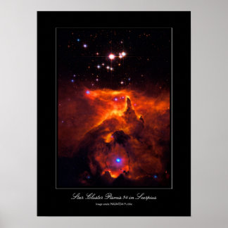 Star Cluster Pismis 24, core of NGC 6357 Poster