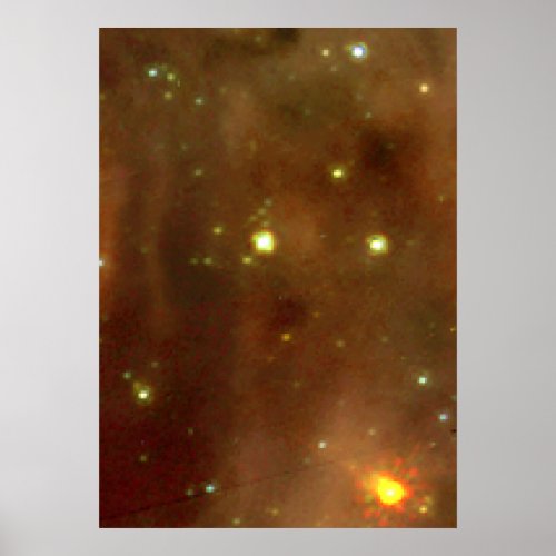 Star Cluster R136 in Nebula 30 Doradus Poster
