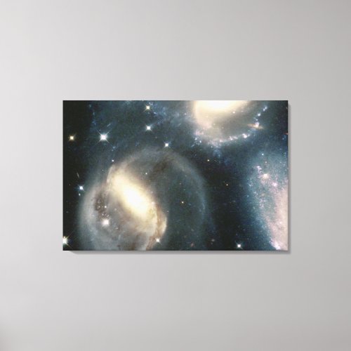 Star Clusters Born Among the Interacting Galaxies Canvas Print