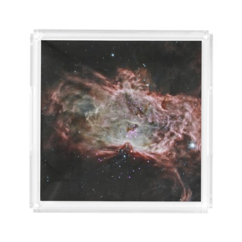 Star Clusters In The Center Of The Flame Nebula Acrylic Tray