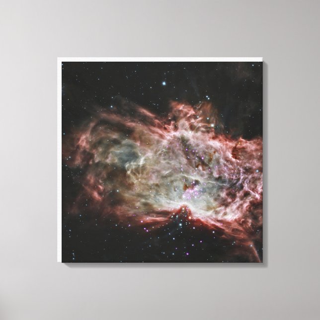 Star Clusters In The Center Of The Flame Nebula. Canvas Print (Front)