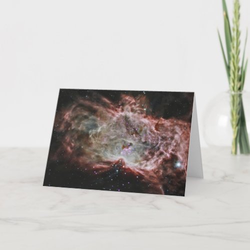 Star Clusters In The Center Of The Flame Nebula Card