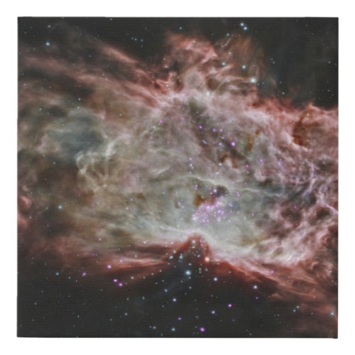 Star Clusters In The Center Of The Flame Nebula Faux Canvas Print