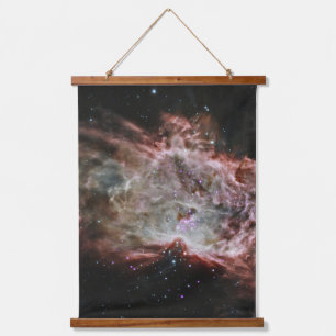 Star Clusters In The Center Of The Flame Nebula. Hanging Tapestry