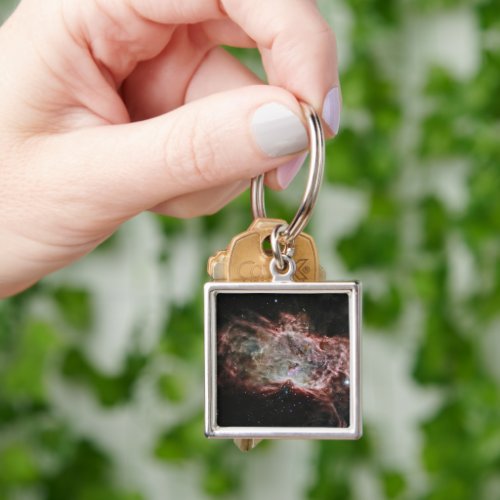 Star Clusters In The Center Of The Flame Nebula Keychain