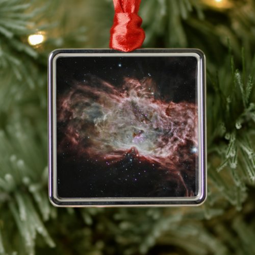 Star Clusters In The Center Of The Flame Nebula Metal Ornament