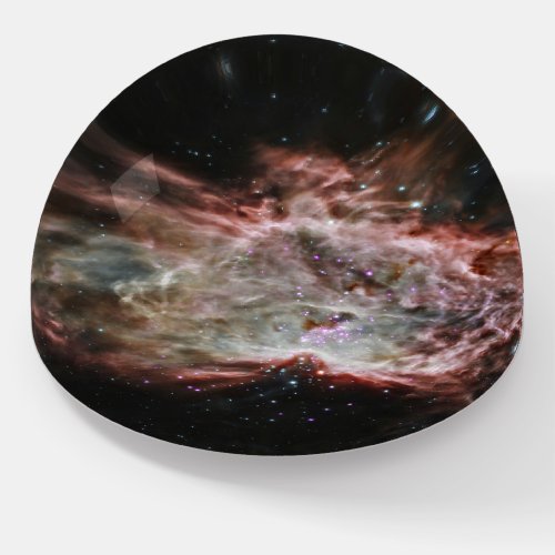 Star Clusters In The Center Of The Flame Nebula Paperweight
