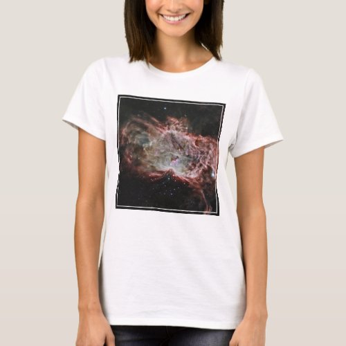 Star Clusters In The Center Of The Flame Nebula T_Shirt