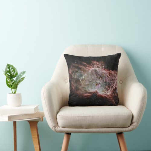 Star Clusters In The Center Of The Flame Nebula Throw Pillow