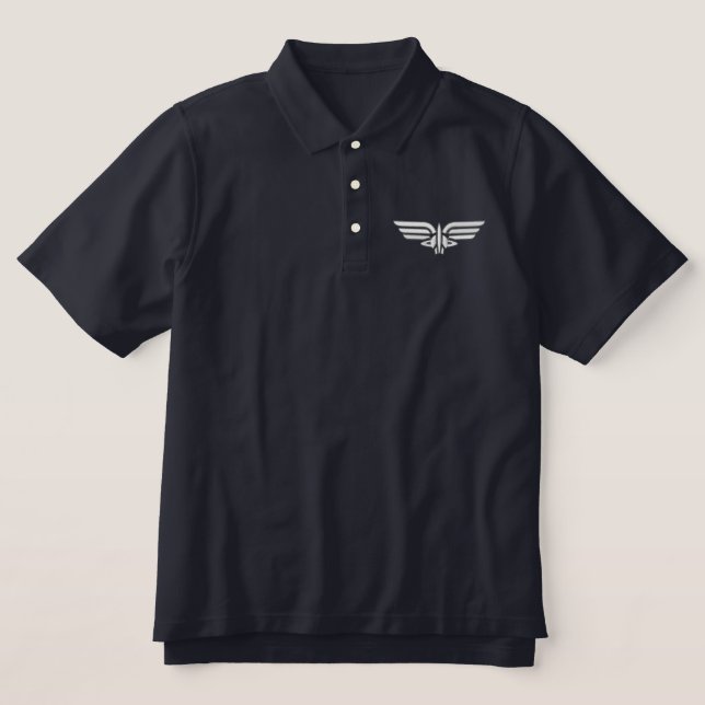 Star Command Logo Embroidered Polo Shirt (Design Front)