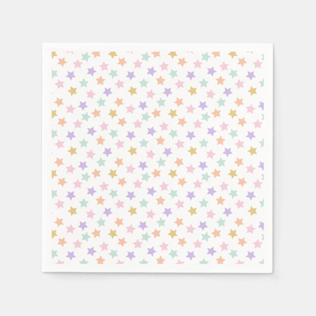 Star Confetti (Pastel) Napkins (Front)