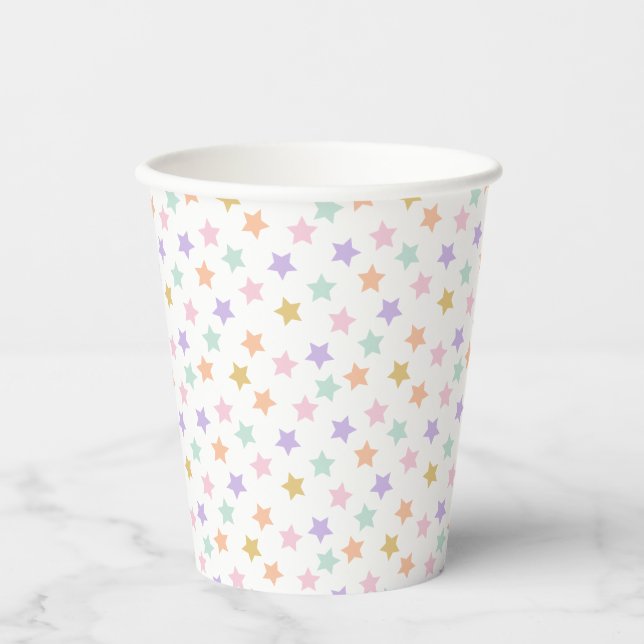 Star Confetti (Pastel) Paper Cups (Front)