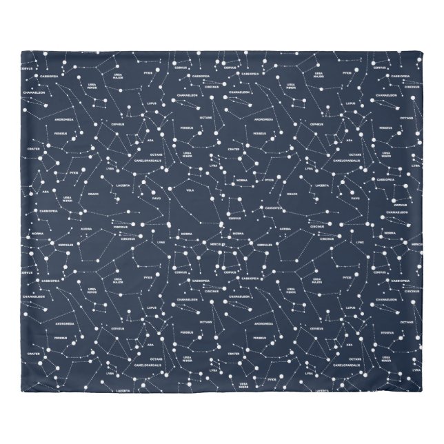 Star Constellations King Size Duvet Cover (Front)